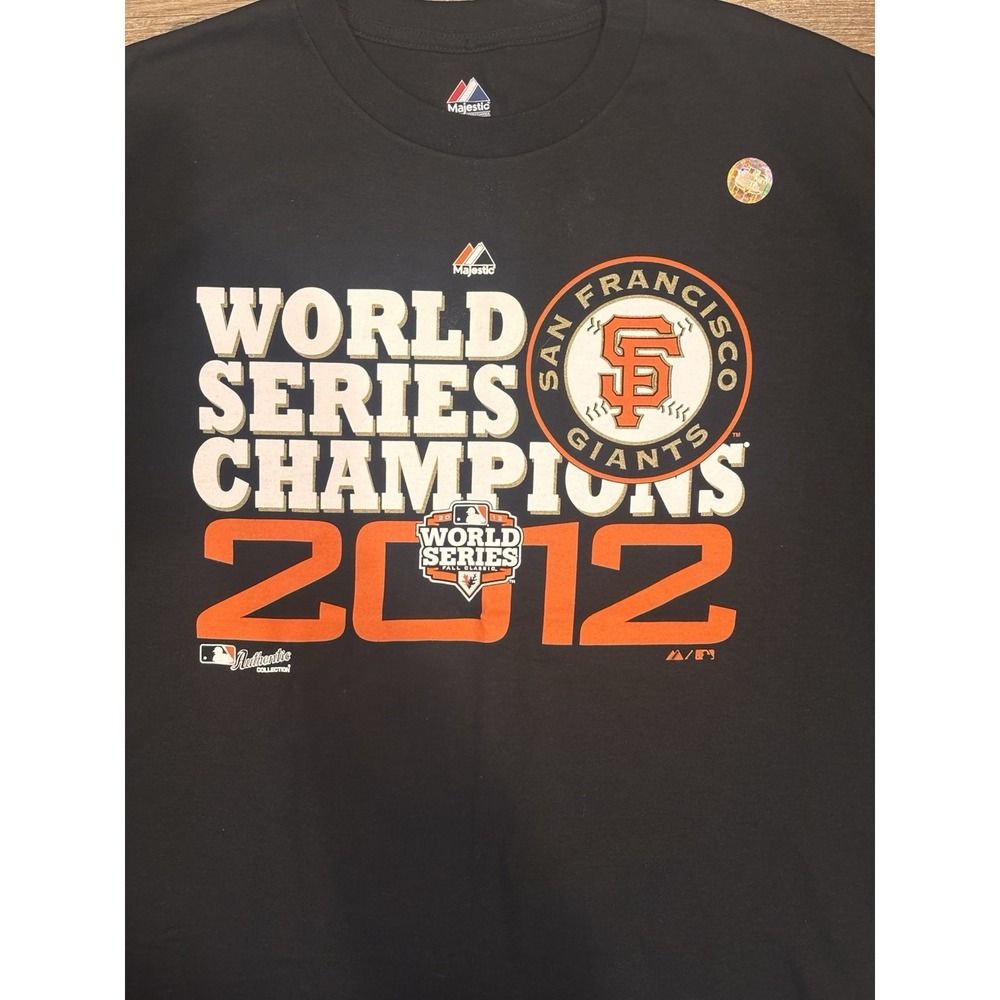 NWOT VNTG Magestic 2012 World Series Champs San Francisco Giants Tee Adult XL - Picture 7 of 13